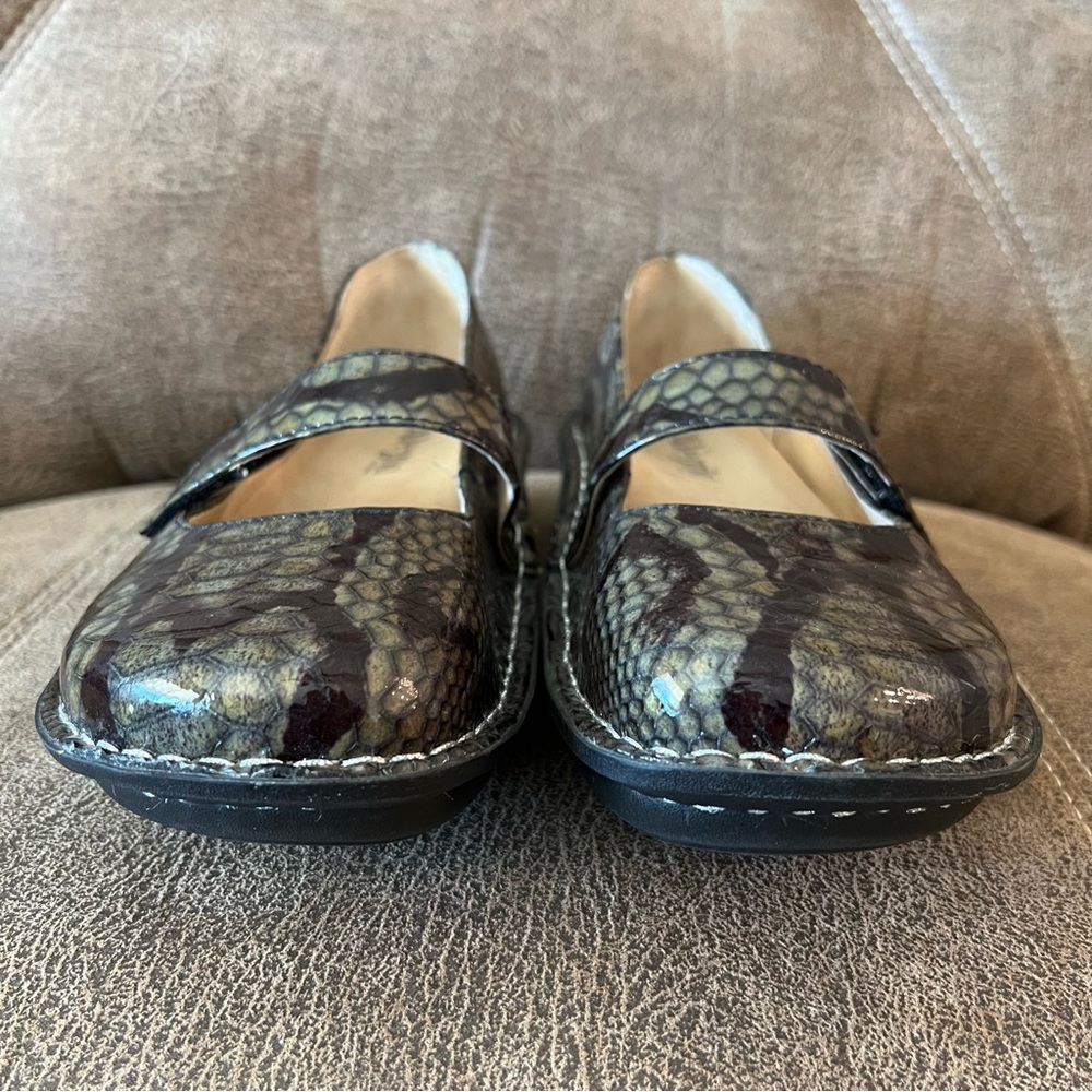 Alegria Feliz Snakeskin Patent Leather Mary Jane Shoes - Picture 2 of 7